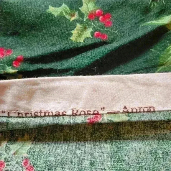 VTG-Christmas Rose Half Apron - Picture 3 of 3